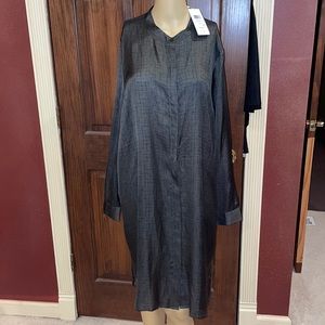 Eileen fisher Silk Organic Cotton Dash Shirtdress NWT
